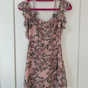 For Love And Lemons Pink Floral Mini Dress Vintage